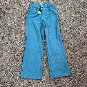 HALARA Flex DayStretch Teal Wide-Leg Women's Work Pants XS Tall Arctic